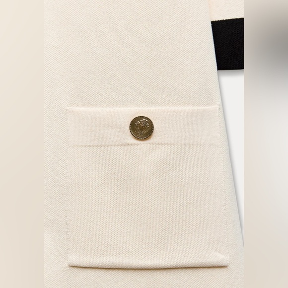 Zara Below The Elbow Sleeve Short Knit Dress Size M - Picture 8 of 9